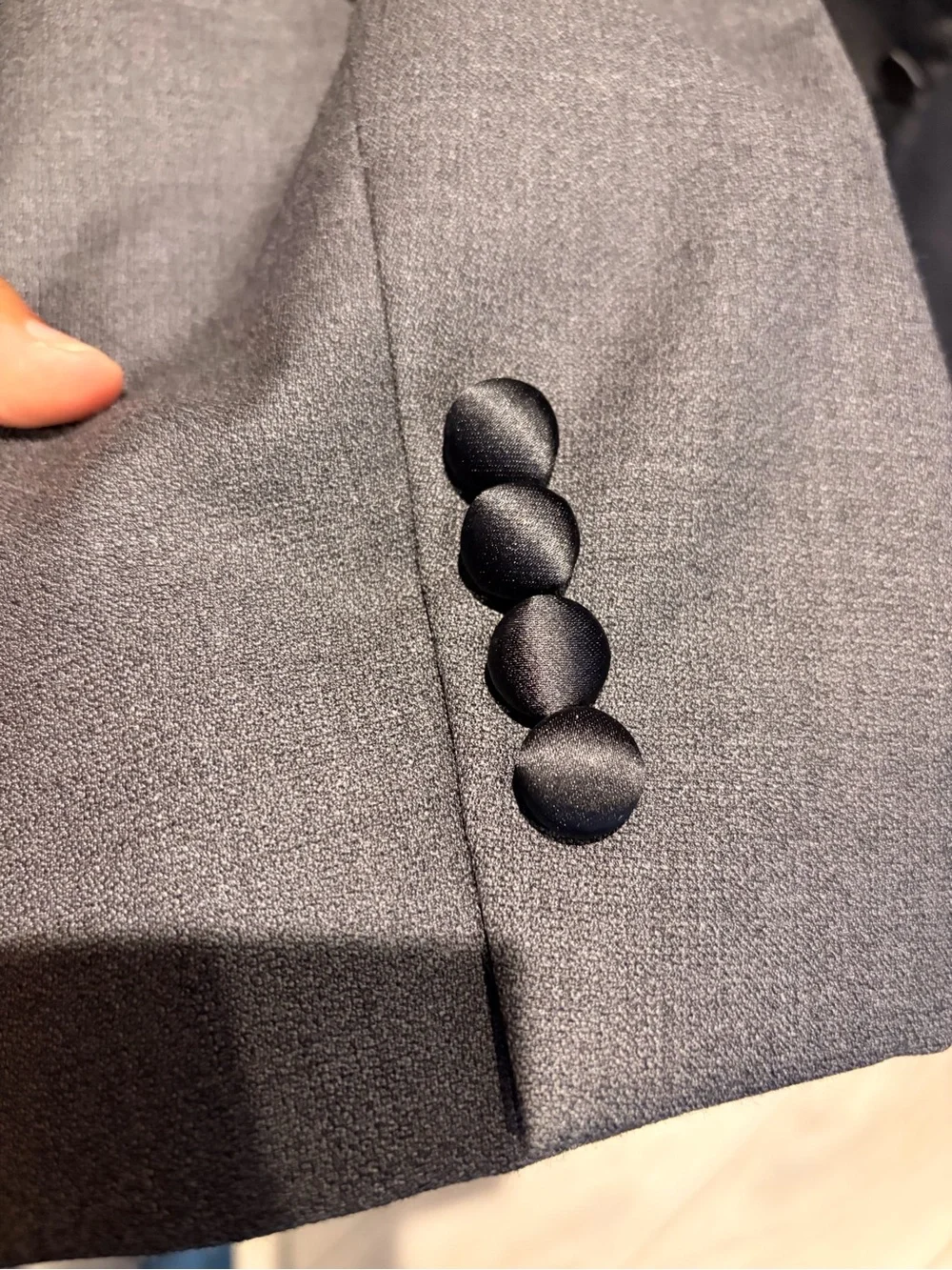 Jos. A. Bank Gray Blazer with Black Satin Shawl Lapel set.
